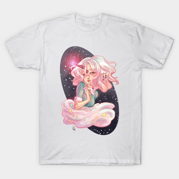 Unicorn Girl T-Shirt by RossellaVicari